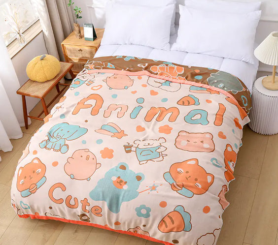 Bamboo Fiber Cooling Blanket - Reversible Summer Quilt