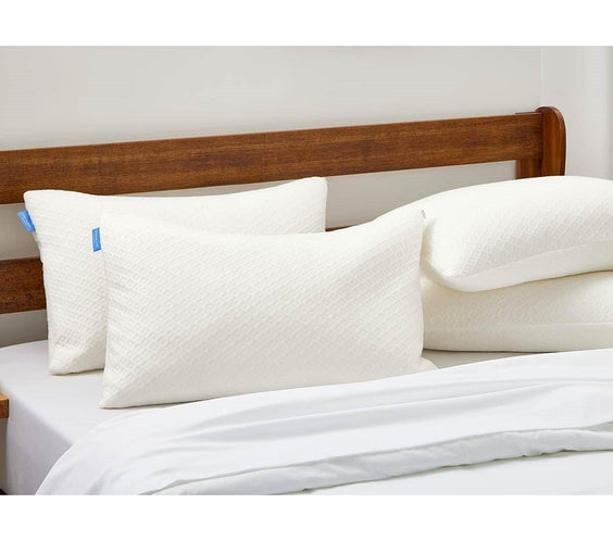 Queen Shredded Memory Foam Pillow with Luxury Soft Cool Bamboo Breathable Cover-1