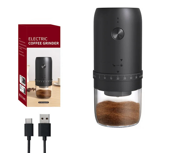 1800mAh Electric Coffee Grinder 40 Level Adjustable Burr Grinder Black-0