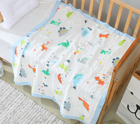 Bamboo Cotton 4-Layer Muslin Bath Towel and Swaddle