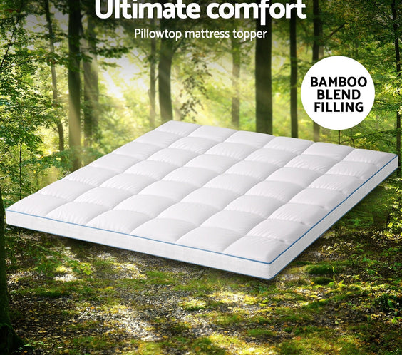 NNEDSZ Giselle Bedding Mattress Topper Pillowtop Bamboo 10cm King-3
