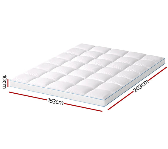 NNEDSZ Giselle Bedding Mattress Topper Pillowtop Bamboo 10cm Queen-1