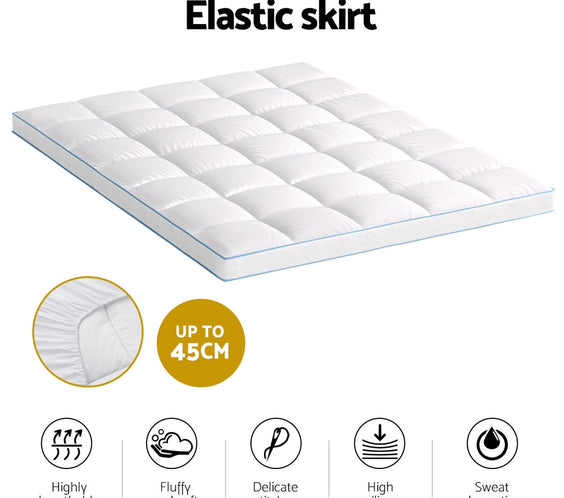 NNEDSZ Giselle Bedding Mattress Topper Pillowtop Bamboo 10cm Queen-4