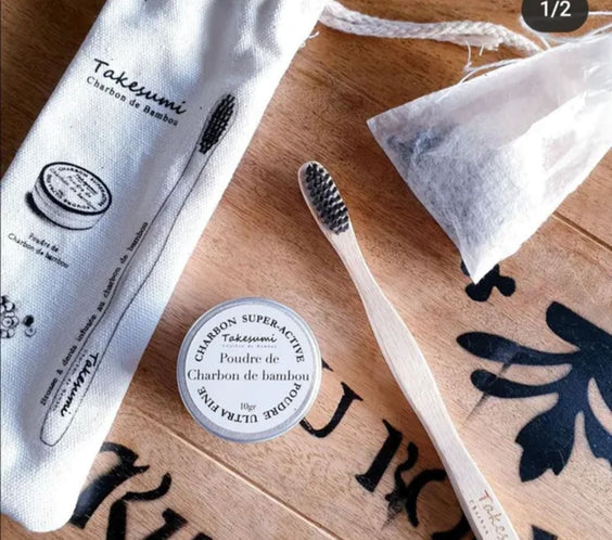 Trio hygiène bucco-dentaire au charbon de bambou-0