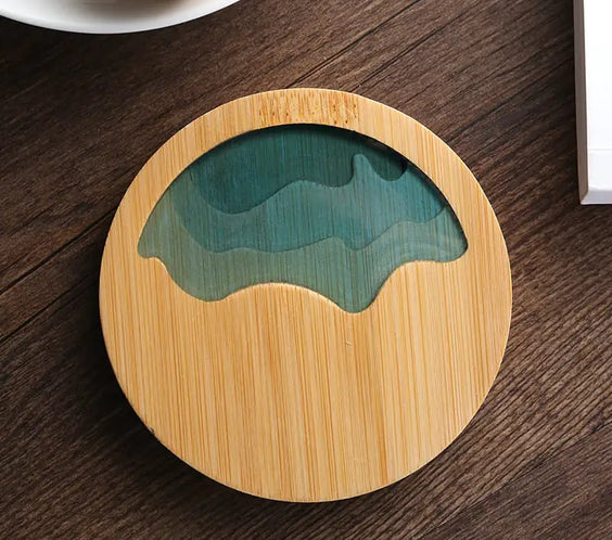 Bamboo Insulated Tea Coaster and Cup Holder