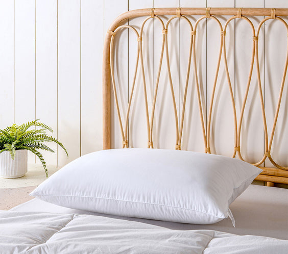 NNEDSZ Natural Sleep White Bamboo Blend Medium Profile Pillow-2