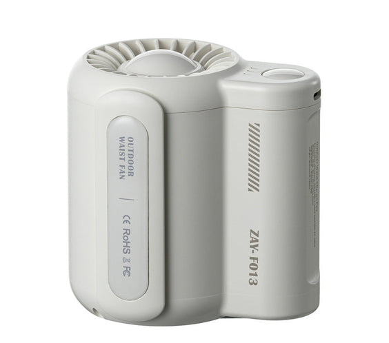 NNEDSZ White Outdoor Waist Fan - Portable Wearable Fan for Hands-Free Cooling-0