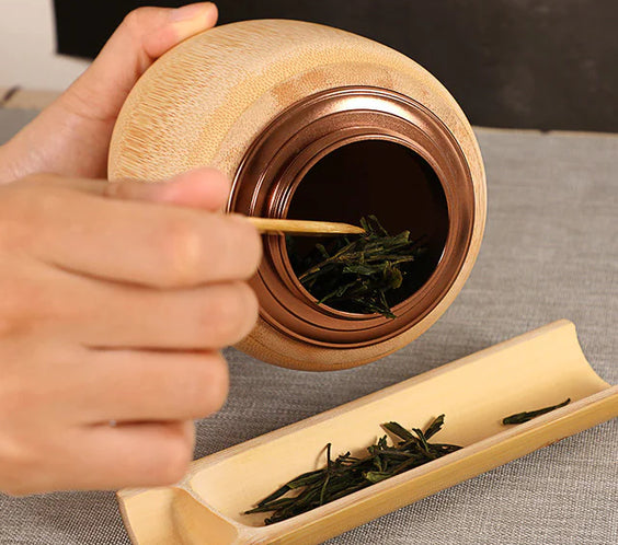 Bamboo Tea Canister and Tea Awakening Box