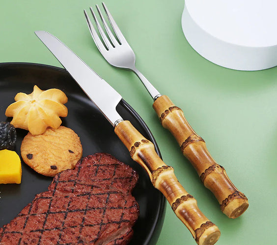 Bamboo Handle Steak Knife
