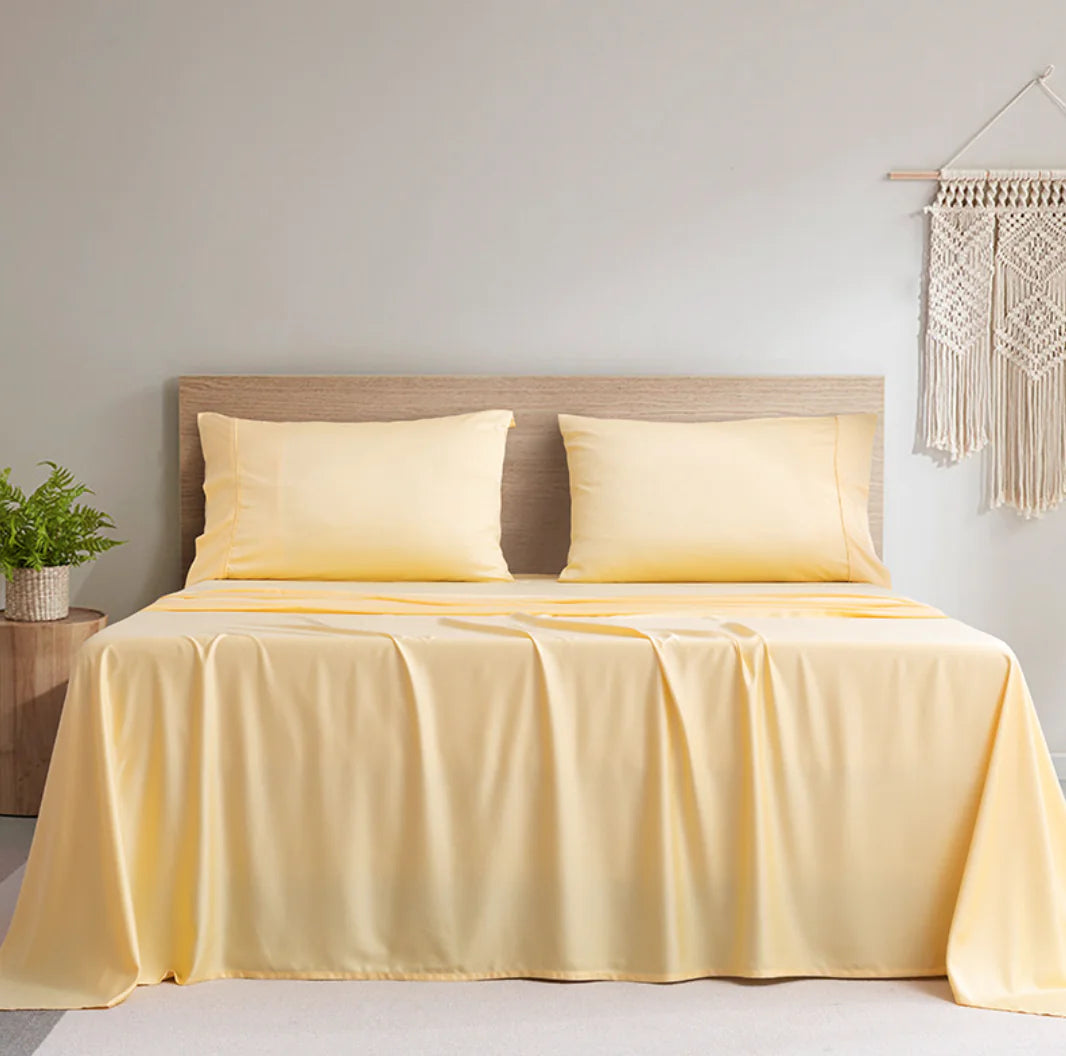 Bamboo Fiber Solid Color Bedding Set