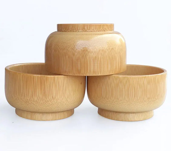 Round Bamboo Baby Bowl for Household Use
