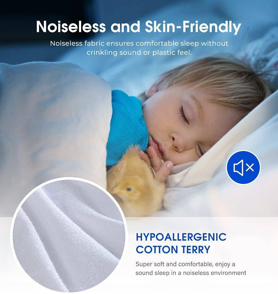 Terry Cotton Fitted Mattress Protector Waterproof