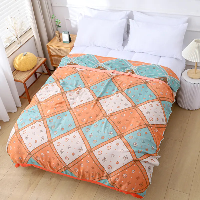 Bamboo Fiber Cooling Blanket - Reversible Summer Quilt