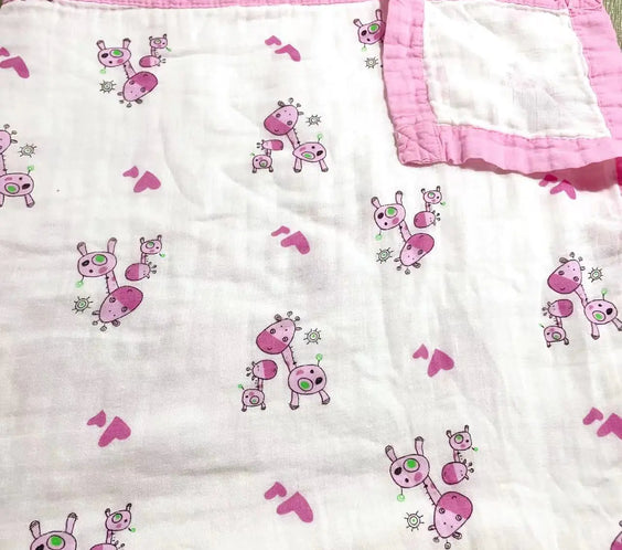 Bamboo Cotton 4-Layer Muslin Bath Towel and Swaddle