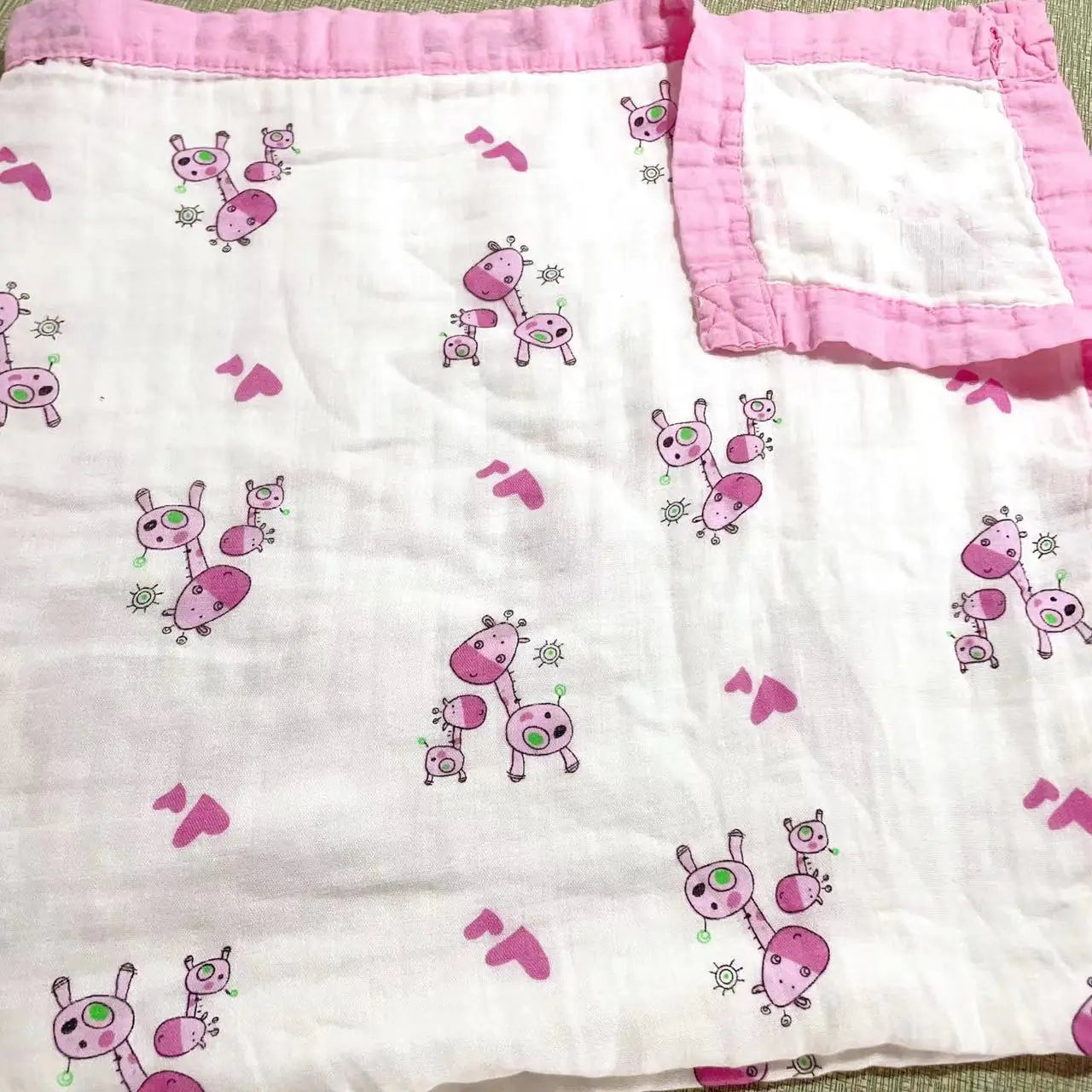 Bamboo Cotton 4-Layer Muslin Bath Towel and Swaddle