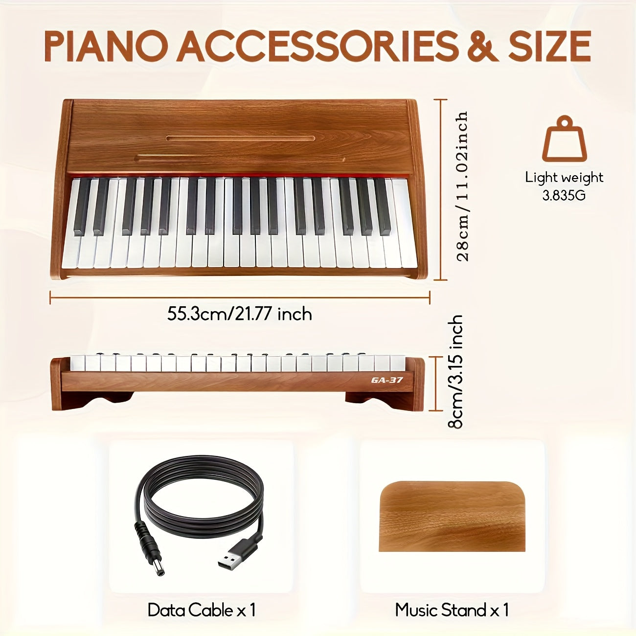 NNETM Electronic Keyboard Piano for Beginners-3