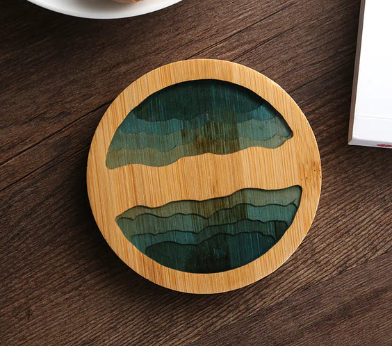 Bamboo Insulated Tea Coaster and Cup Holder