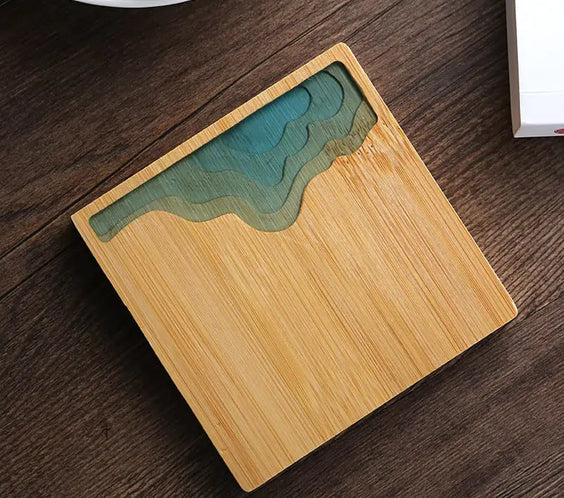 Bamboo Insulated Tea Coaster and Cup Holder