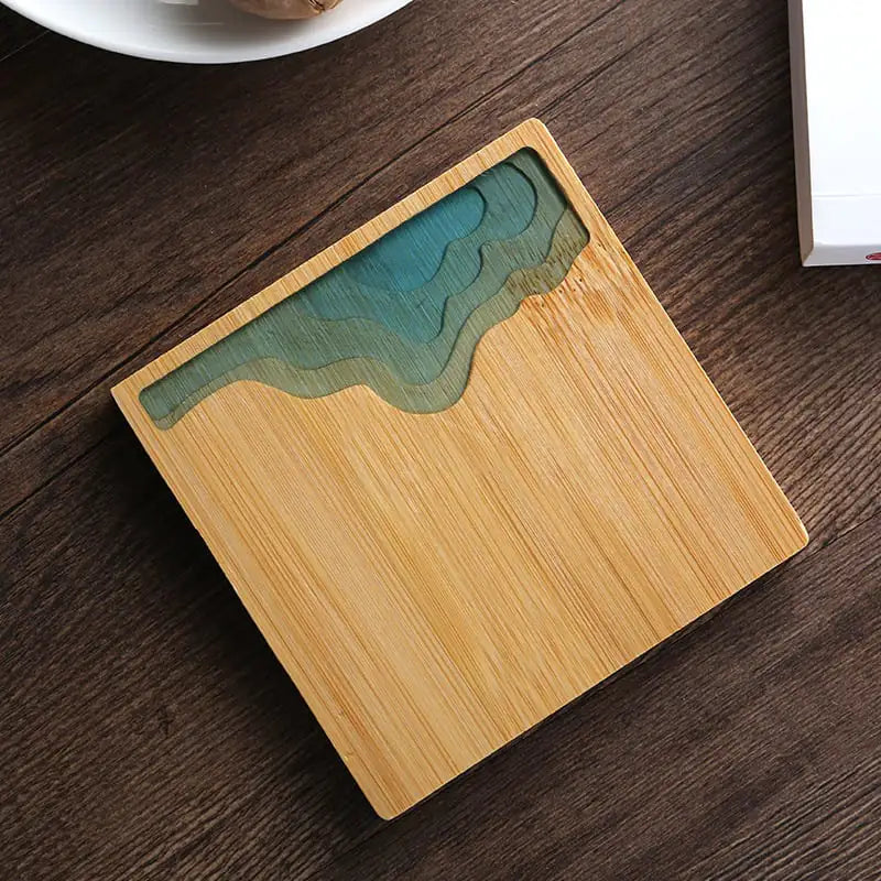 Bamboo Insulated Tea Coaster and Cup Holder