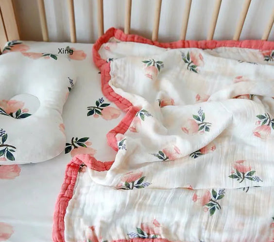 Bamboo Cotton 4-Layer Muslin Bath Towel and Swaddle