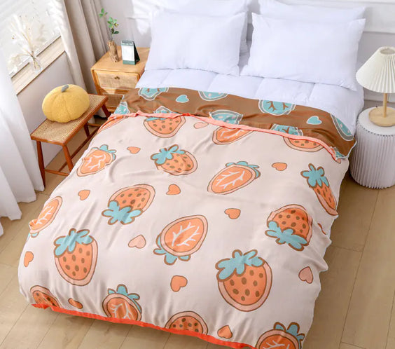 Bamboo Fiber Cooling Blanket - Reversible Summer Quilt