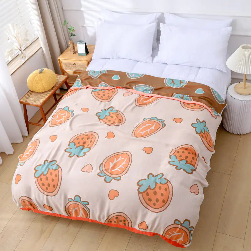 Bamboo Fiber Cooling Blanket - Reversible Summer Quilt