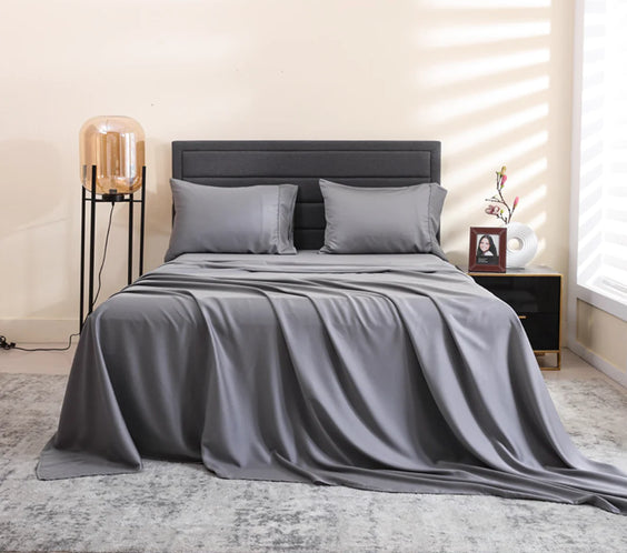 Bamboo Fiber Solid Color Bedding Set