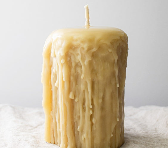 Beeswax Pillar Candle | Gothic | 14cm-0