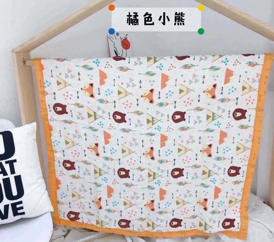 Bamboo Cotton 4-Layer Muslin Bath Towel and Swaddle