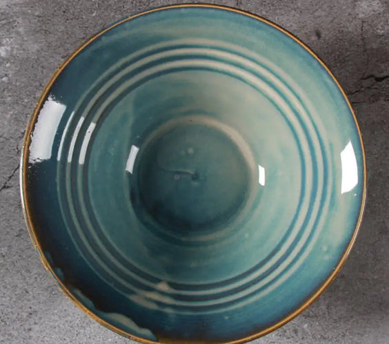 Ceramic Soup Bowl with Bamboo Hat Lid