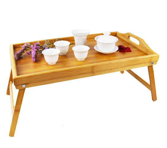 Bamboo Folding Breakfast Tray with Feet