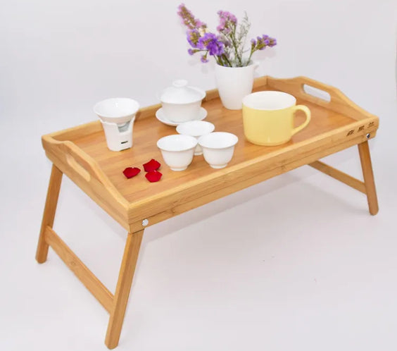 Bamboo Folding Breakfast Tray with Feet