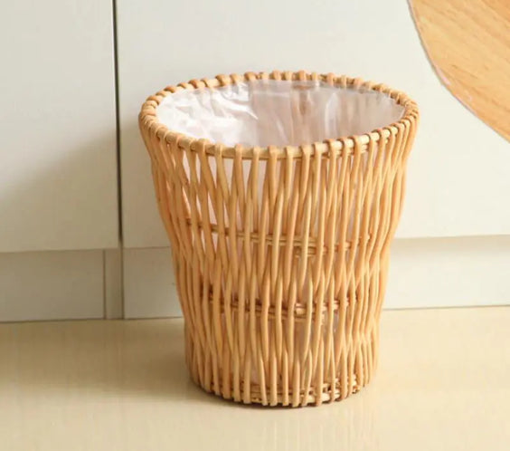 Rattan Waste Basket - Creative Bamboo Paper Bin