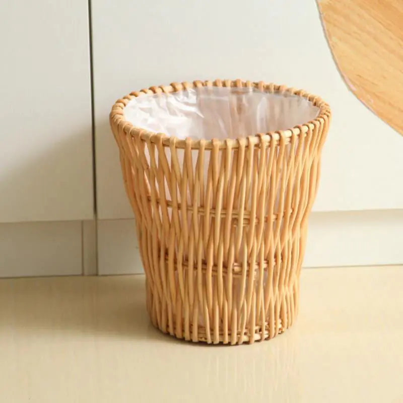 Rattan Waste Basket - Creative Bamboo Paper Bin