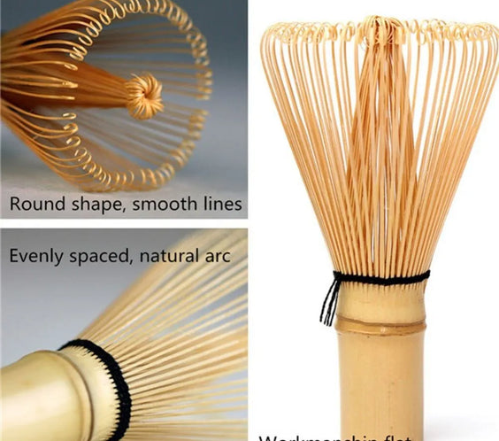 Japanese Bamboo Matcha Whisk, 64 Prongs