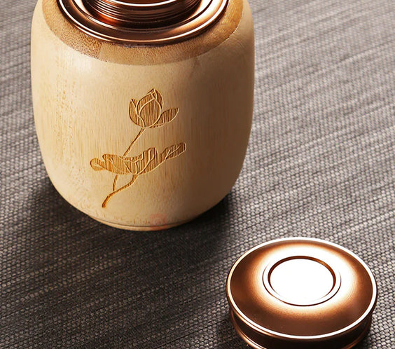Bamboo Tea Canister and Tea Awakening Box