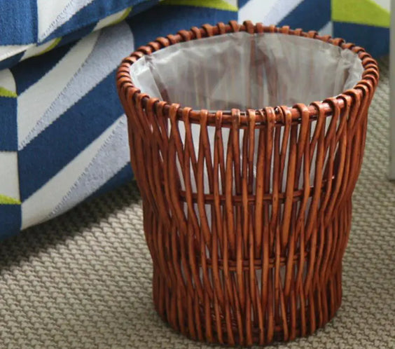 Rattan Waste Basket - Creative Bamboo Paper Bin