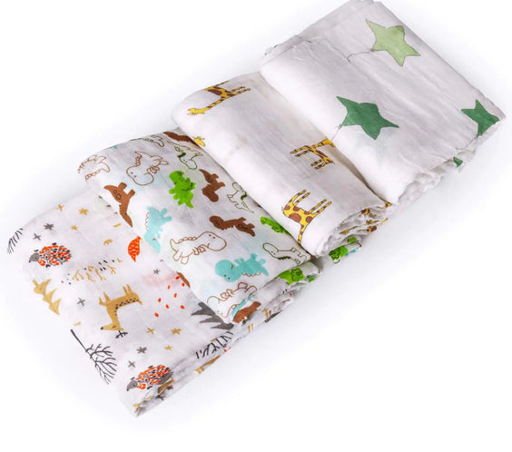 Bamboo Muslin Neutral Receiving Swaddle Blanket