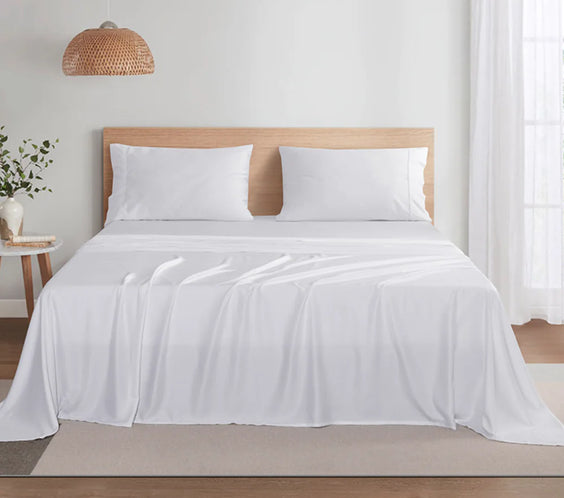 Bamboo Fiber Solid Color Bedding Set
