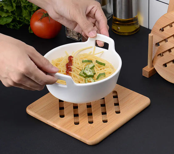 Thick Bamboo Heat-Resistant Dining Table Mats