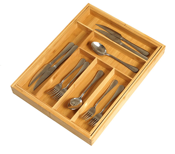 Bamboo Cutlery Organizer
