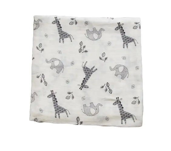 Bamboo Muslin Neutral Receiving Swaddle Blanket