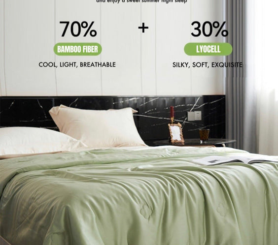 Silky Bamboo Fiber Cooling Blanket Duvet for Hot Sleepers & Night Sweats-3