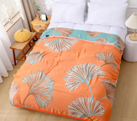 Bamboo Fiber Cooling Blanket - Reversible Summer Quilt