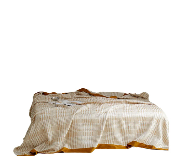 New Tassel Bamboo Fiber Towel Blanket with Jacquard Design