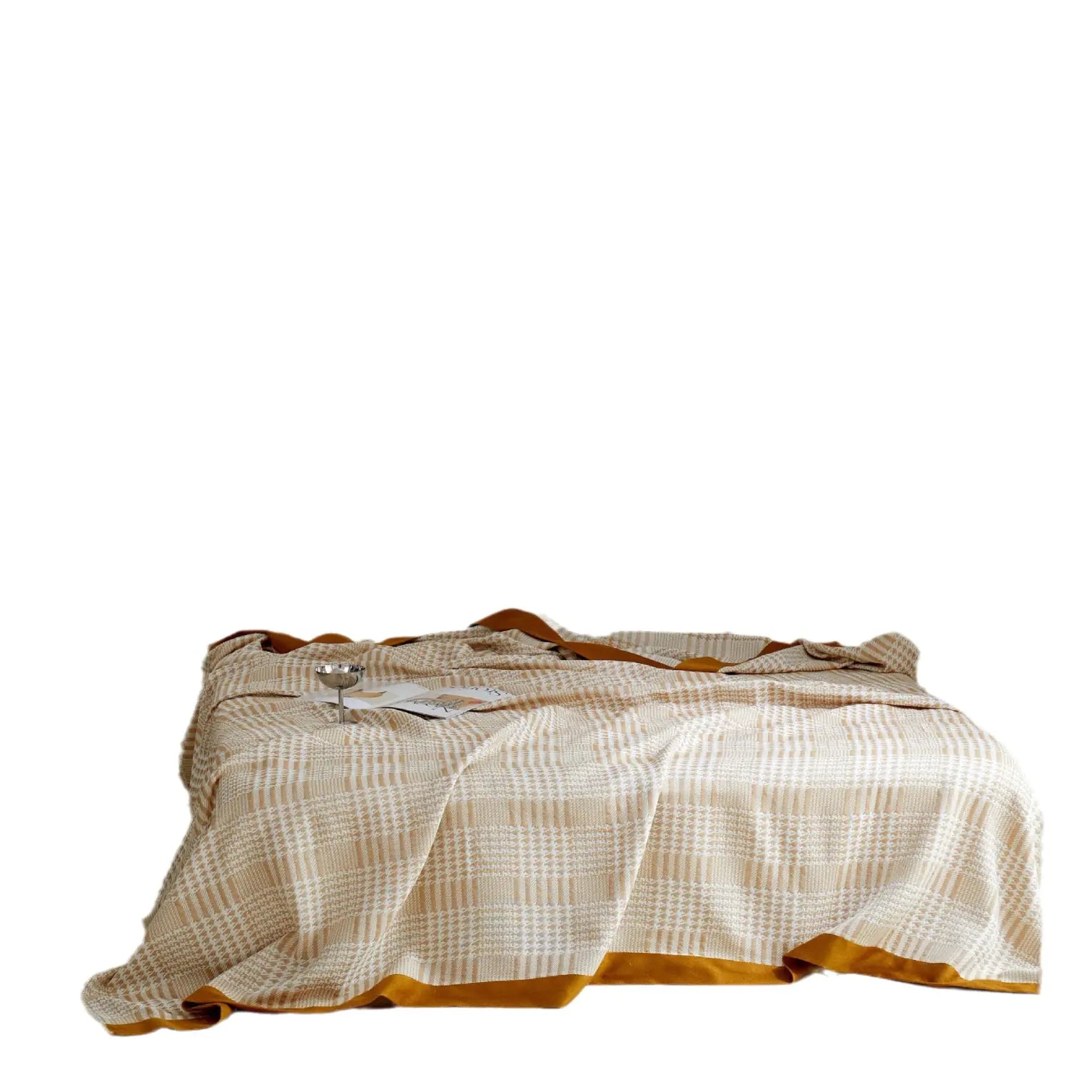 New Tassel Bamboo Fiber Towel Blanket with Jacquard Design