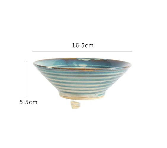 Ceramic Soup Bowl with Bamboo Hat Lid