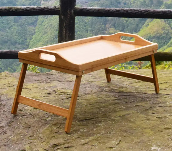 Bamboo Folding Breakfast Tray with Feet