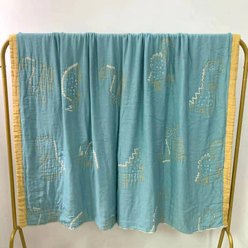 Dinosaur sea blue / 150*200