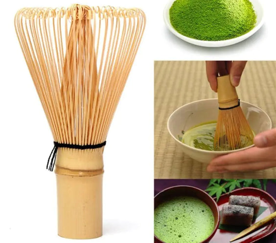 Japanese Bamboo Matcha Whisk, 64 Prongs